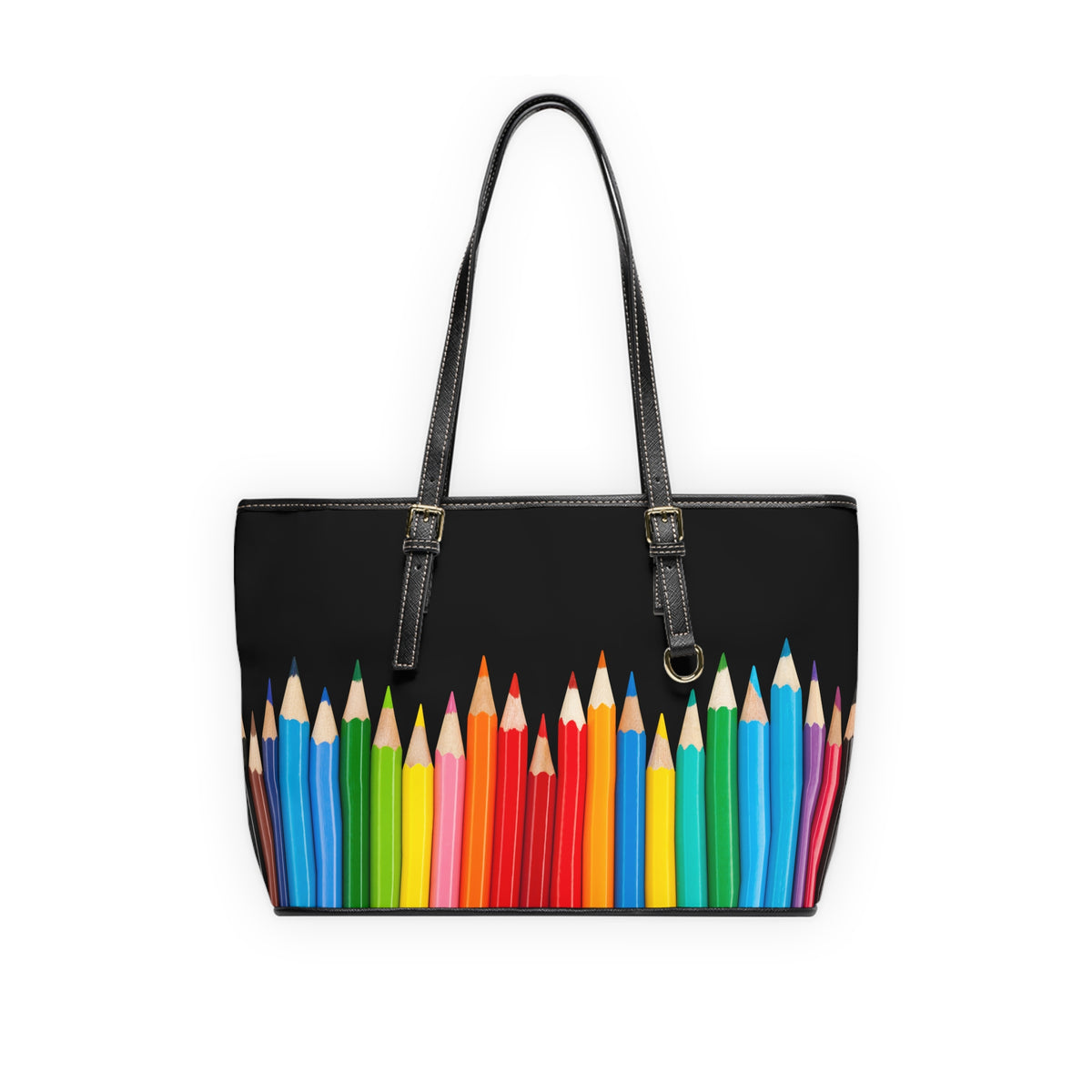 Colorful Colored Pencils Print Tote Bag | Art Supplies