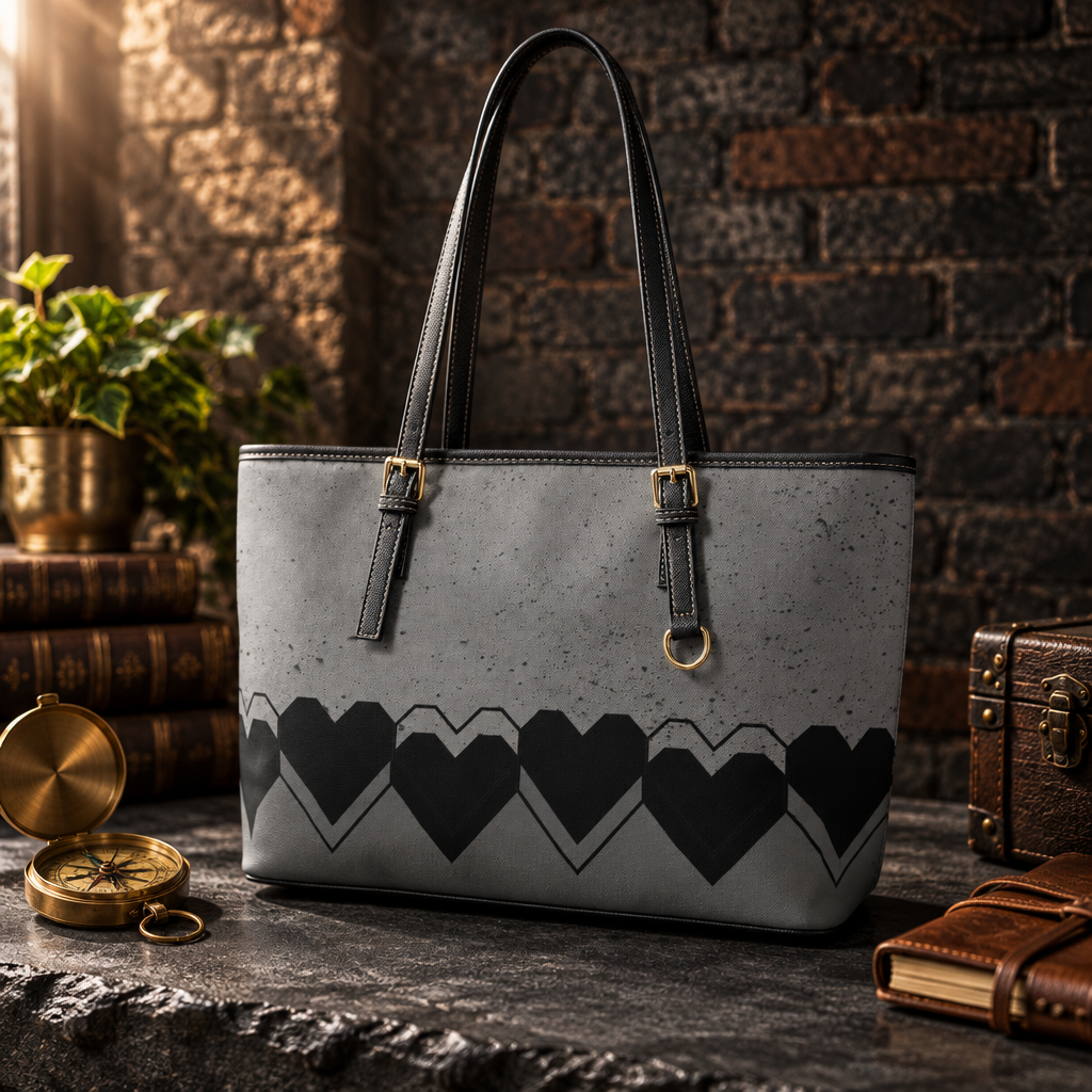 Heart Pattern PU Leather Shoulder Bag