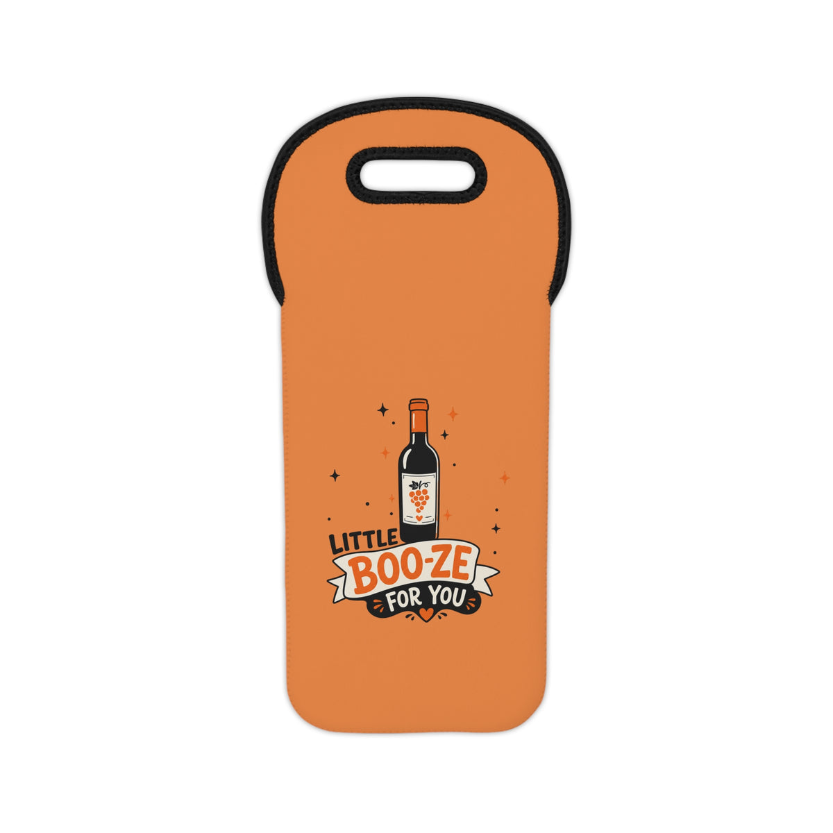 Wine Tote - "Little Boo-ze For You" Halloween Wine Carrier | Neoprene Bottle Gift Bag