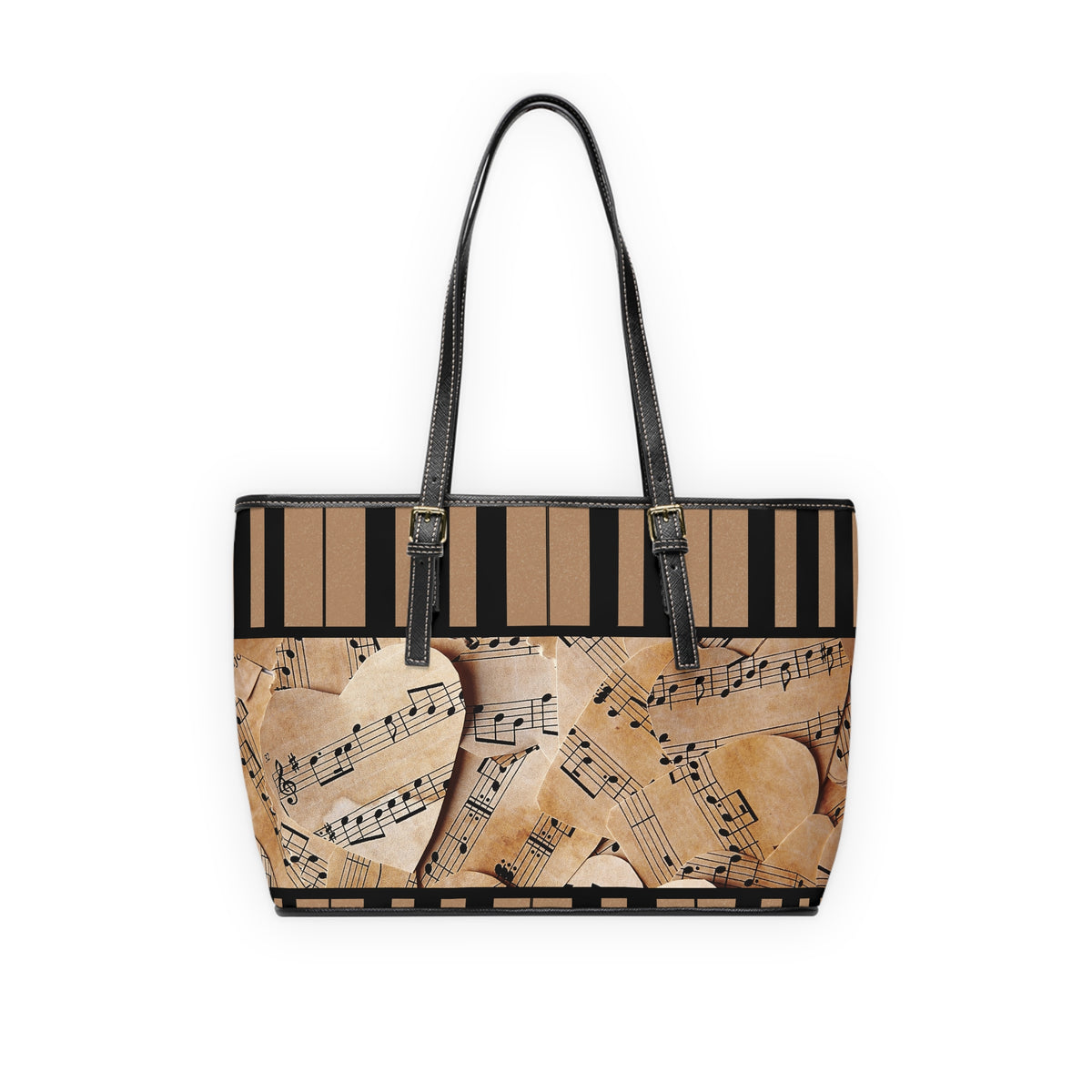Music Sheet PU Leather Shoulder Bag