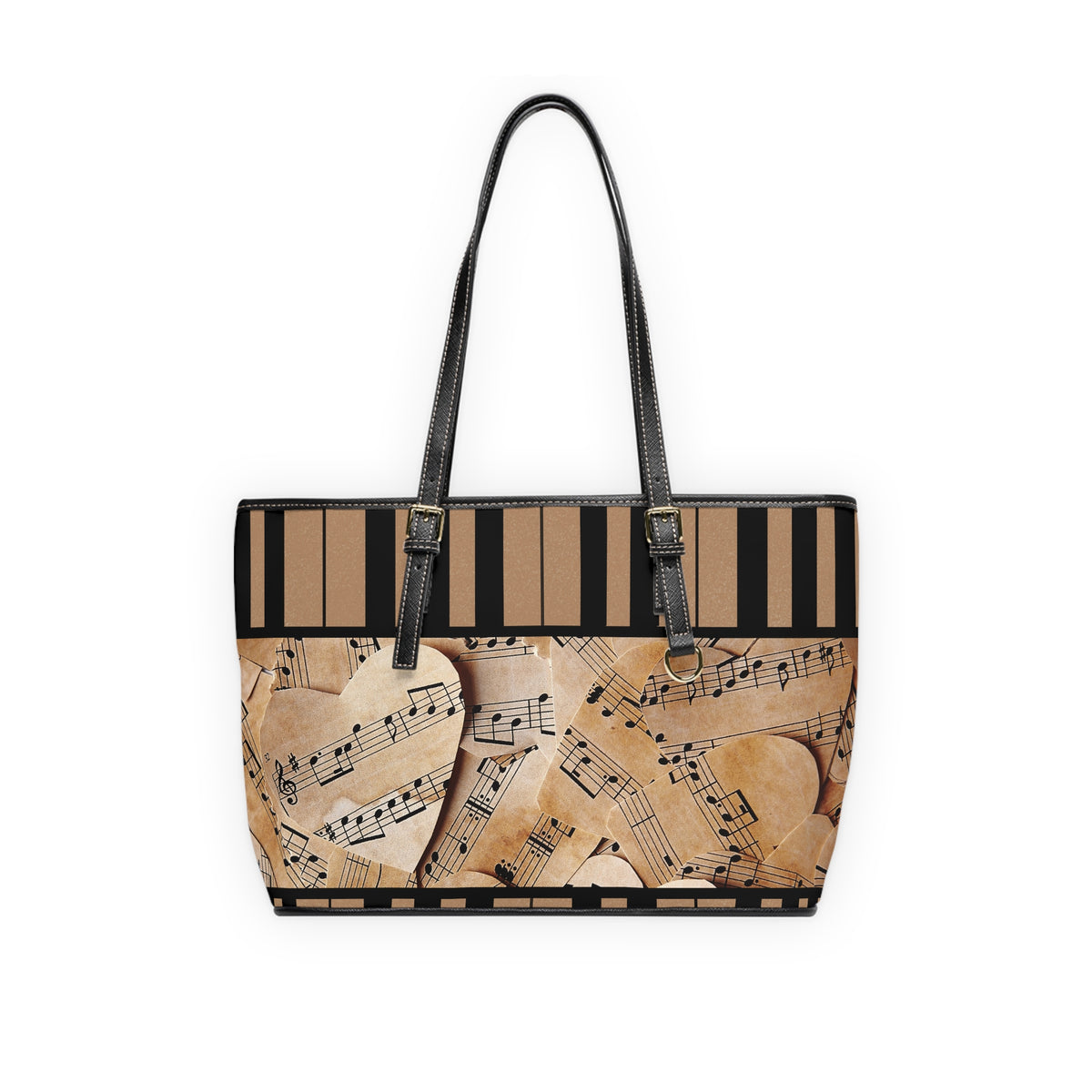 Music Sheet PU Leather Shoulder Bag