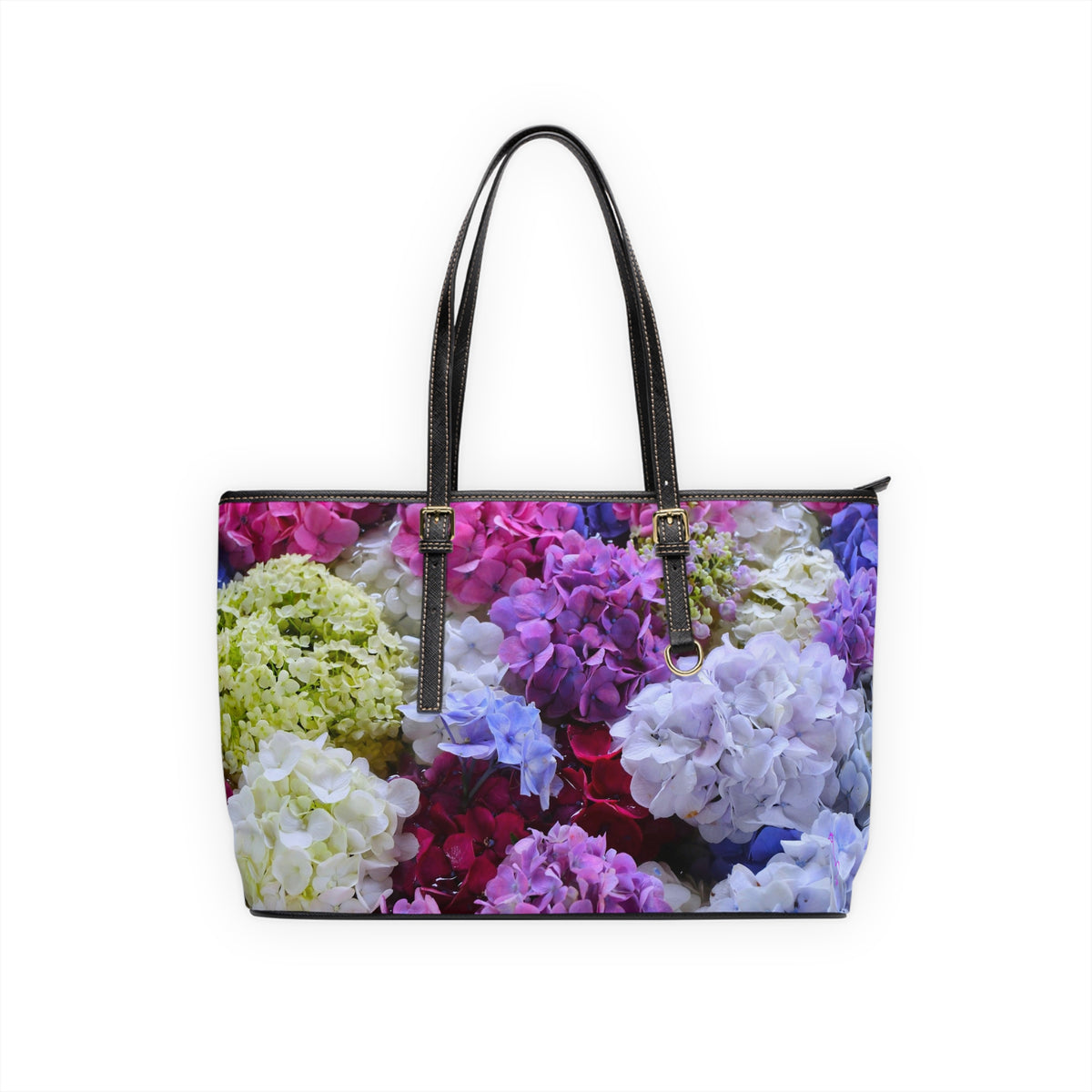 Hydrangea Bloom -- PU Leather Shoulder Bag